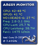Argus Monitor Sidebar Gadget