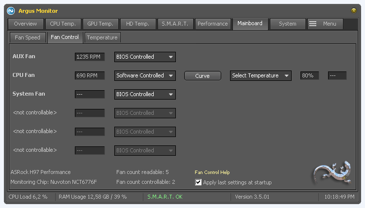 app to monitor pc fans temp